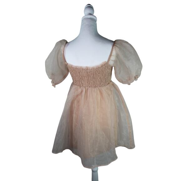Mable babydoll mini dress Small tulle ruffle kawaii princess coquette barbiecore - Picture 3 of 12